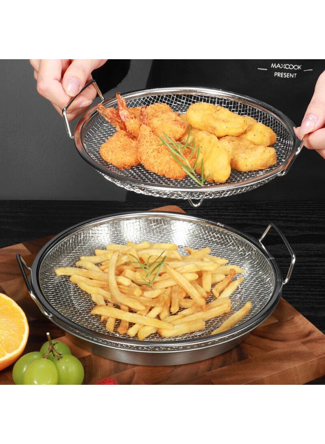 MAX COOK Meichun (maxcook) 304 Stainless Steel Strainer Skimmer, Oil Strainer For Frying, Draining Mesh, 22cm With Tray Mccu3439  - Image 2