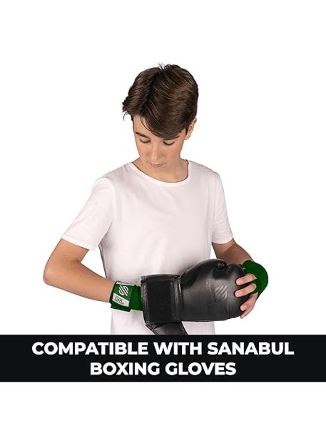 Sanabul  Elastic 120 Inch Boxing Hand Wraps | Kickboxing Handwraps For Boxing Gloves For Men, Women, And Kids | Muay Thai Mma Hand Wraps | Forest Green - Image 4