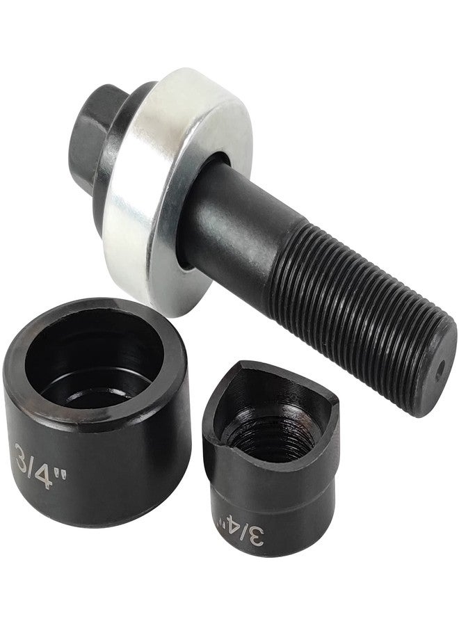 AMZCNC Manual Knockout Punch Kit, Heavy Duty Metal Sheet Knock Out Box Hole Cutter Conduit Punch Driver Die Set ((Conduit Hole Size) 3/4" Knockout Punch) - Image 2