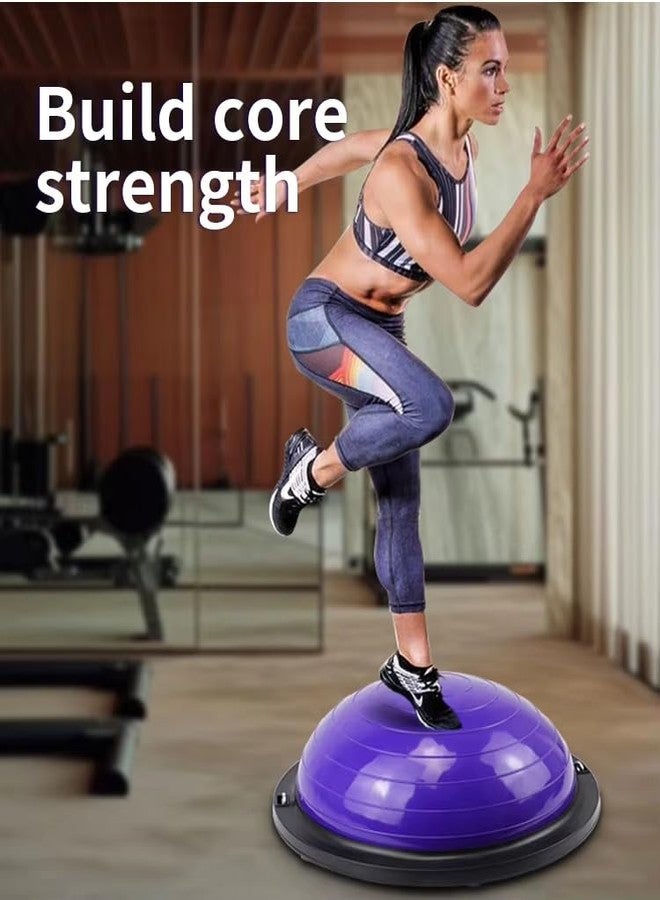 POWEREST Physiostore Balance Ball Half Exercise Ball with Tube and Foot Pump - Image 2