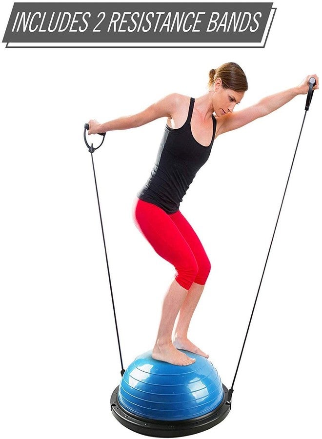POWEREST Physiostore Balance Ball Half Exercise Ball with Tube and Foot Pump - Image 5