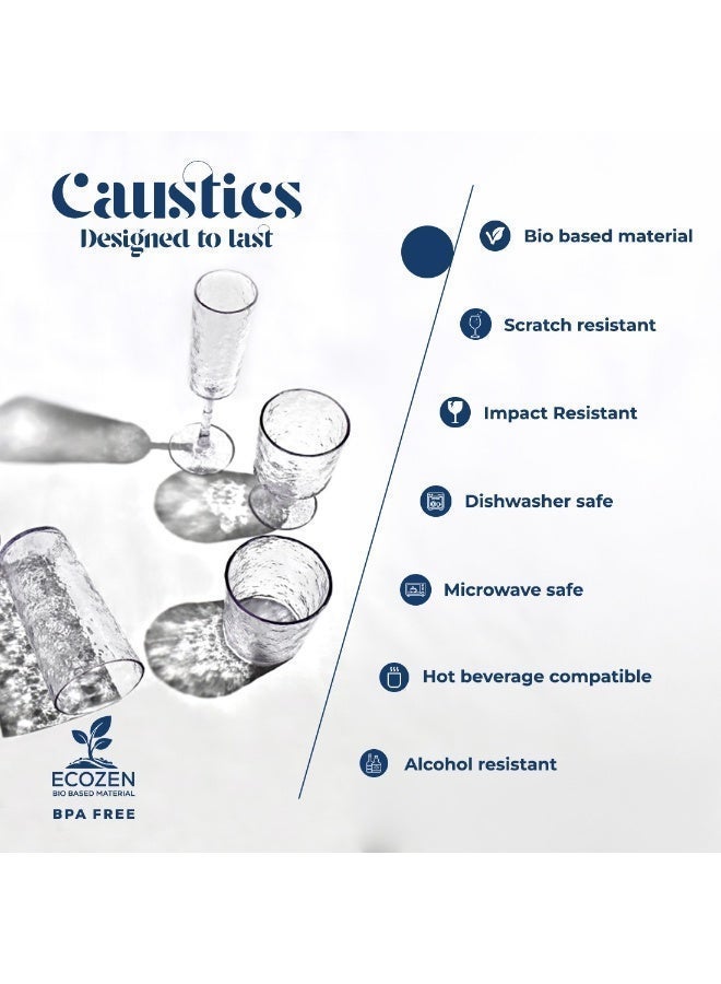 VIV Caustics Outdoor Unbreakable Martini Glass Ecozen Material BPA-Free 220ml (Pack of 12) - Image 5