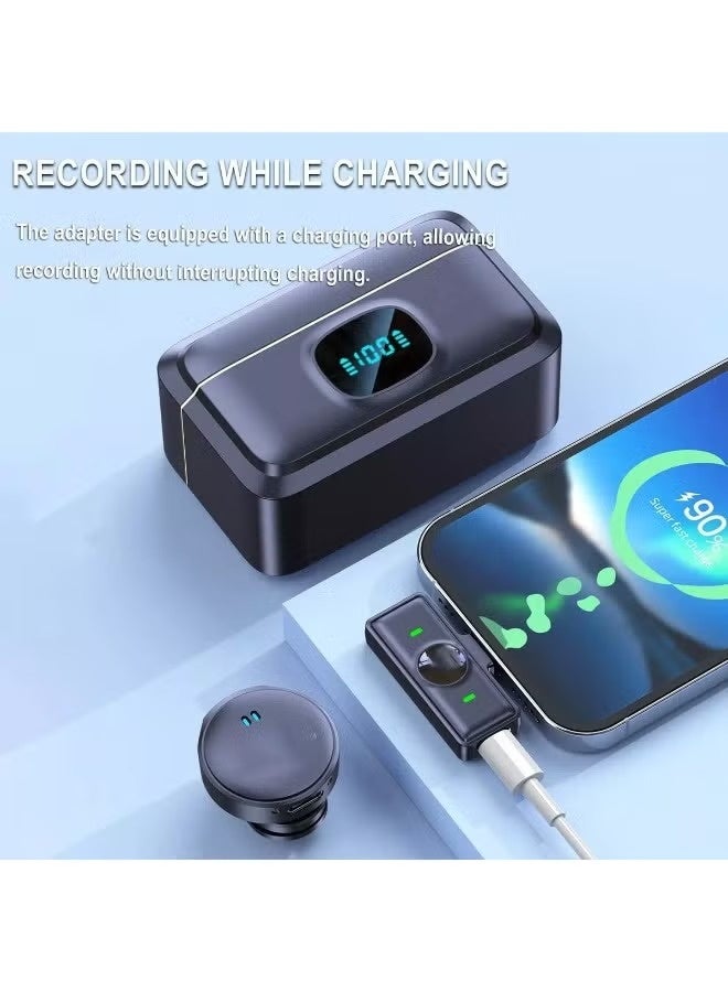 لافاليير ميكروفون لاسلكي (2 TX + 1 RX + علبة شحن)، ميكروفون لاسلكي للصدر مع 48 كيلو هرتز / 16 بت، إلغاء الضوضاء، مدى 200 قدم، بطارية 40 ساعة لـ TikTok و YouTube و Vlogging وتسجيل الفيديو والبث المباشر - Image 3