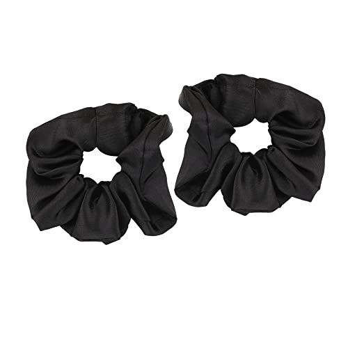 Estele Black Hair Ties Scrunchies Elatic Hair Band for Womens/girls (Pack of 2) - Image 1