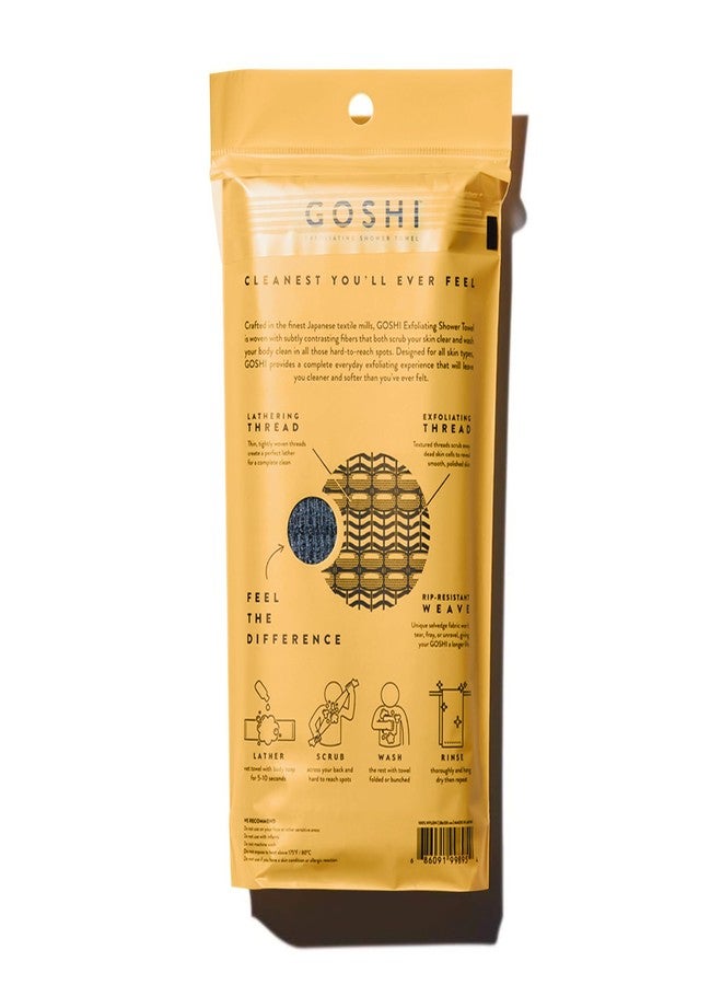 GOSHI Exfoliating Shower Towel - Rip-Resistant Exfoliating Washcloth for All Skin Types - Made in Japan - Image 2
