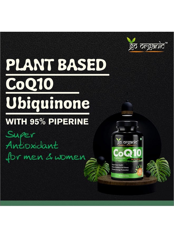 Go Organic Coenzyme Q10 100mg supplement with high absorption to improve BioPerine | CoQ10 100 mg supplement 60 Capsule | Coenzyme Q10 100mg Supplement for healthy heart and immunity 60 Count - Image 2