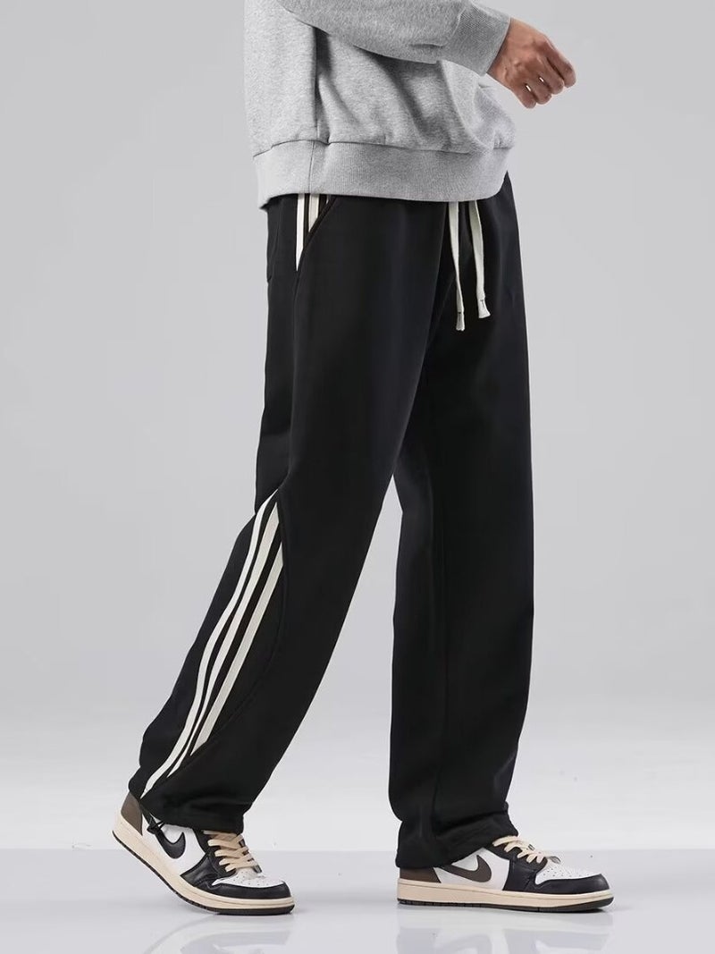 Wei Pants Men'S And Women'S American Style Retro Trendy Brand Striped Loose Straight Wide Leg Leg Leg Leg Leg Casual Pants Explosions Trendy - Image 3