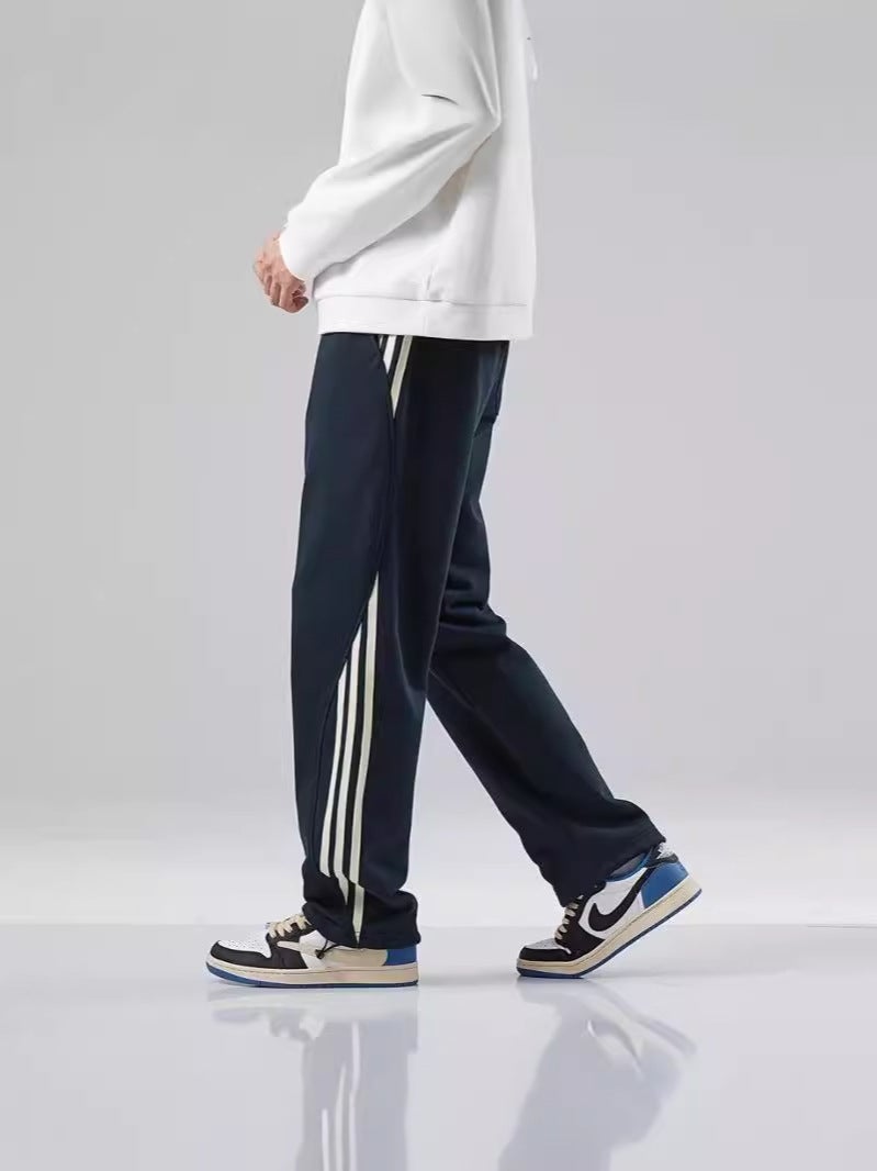 Wei Pants Men'S And Women'S American Style Retro Trendy Brand Striped Loose Straight Wide Leg Leg Leg Leg Leg Casual Pants Explosions Trendy - Image 4