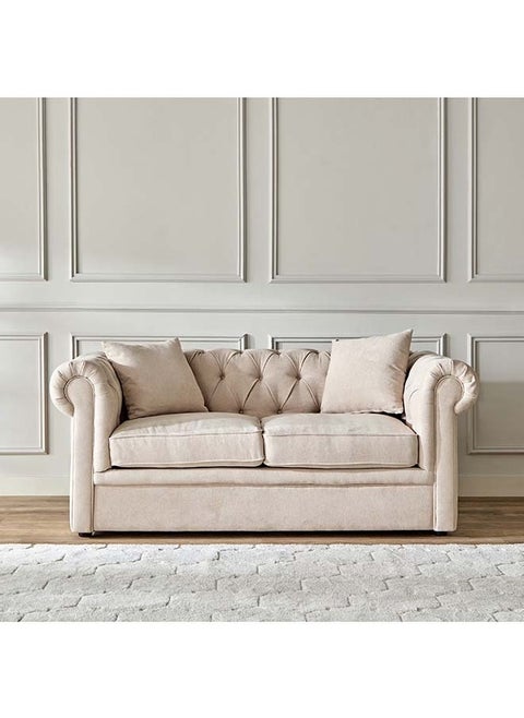 Cypress 2-Seater Fabric Sofa with 2 Cushions 176 x 75 x 95 cm