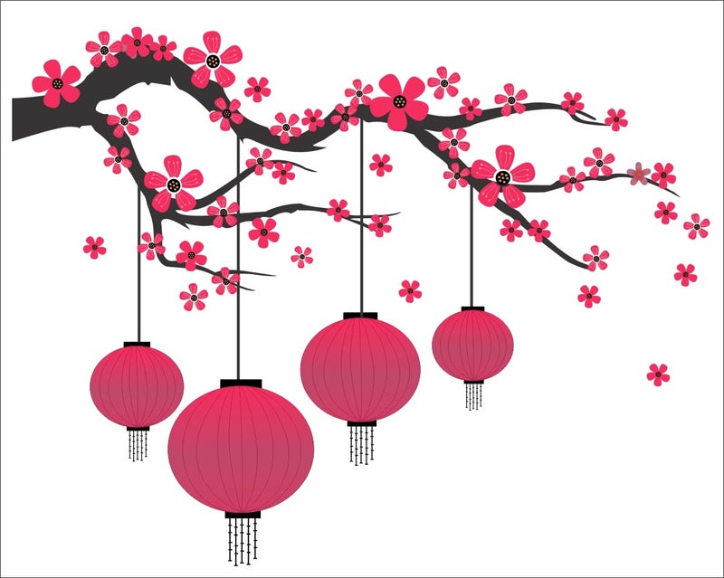 DecorVilla Decor Villa™ PVC Vinyl Tree with Lantern 3D Wall Sticker JUST Peel & Stick New Modern Art & Trendy Wall Stickers for Home Decoration, Living Room,Office Bedroom etc Size- 58 CM X 50 CM, Multicolor - Image 5