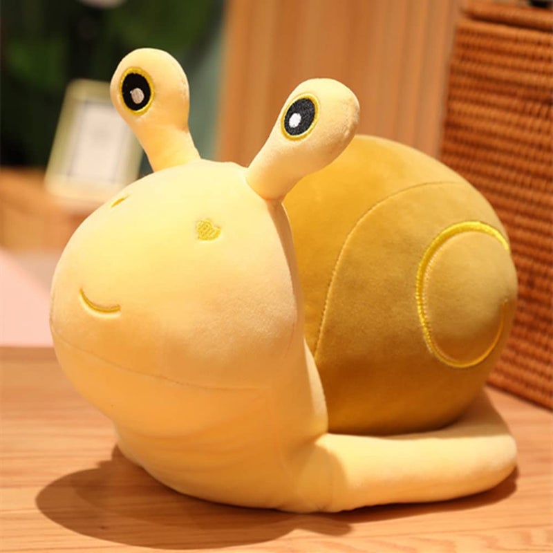OPHRBU 8"" Cute Cartoon Snail Doll Plush Toy Cute Soft Snail Plush Toy Snail Stuffed Animal Toy Big Snail Pillow Doll for Valentine's Day Children's Birthday Home Decoration. (Yellow) - Image 1