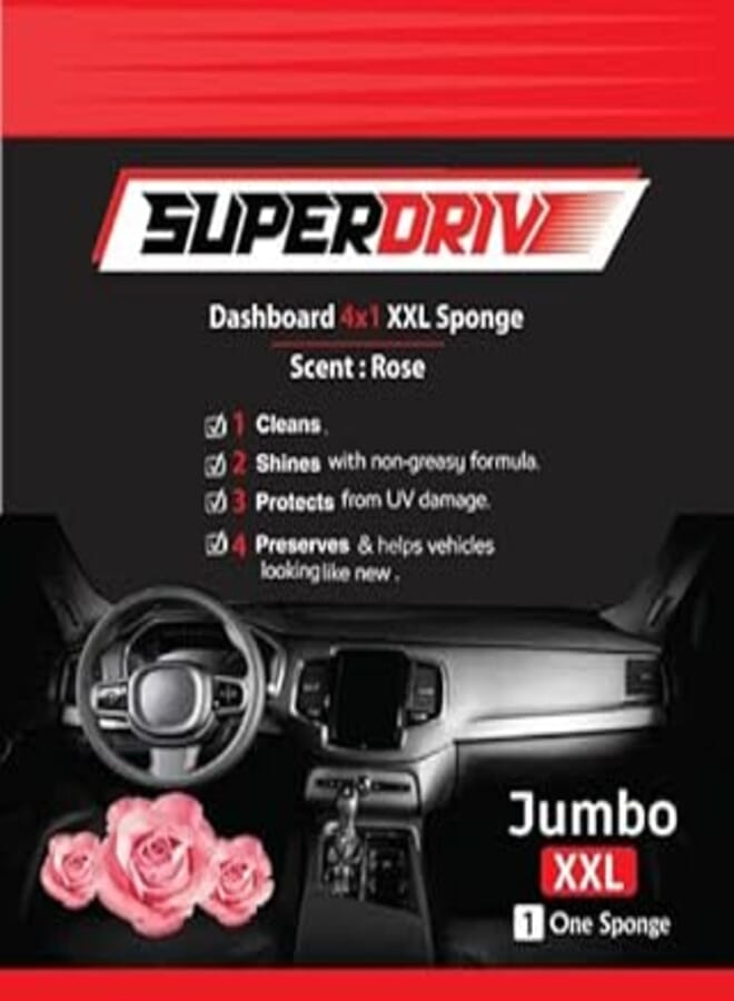 XXL Superdrive Sponge 4 In 1 Dashboard & Leather polish -Rose