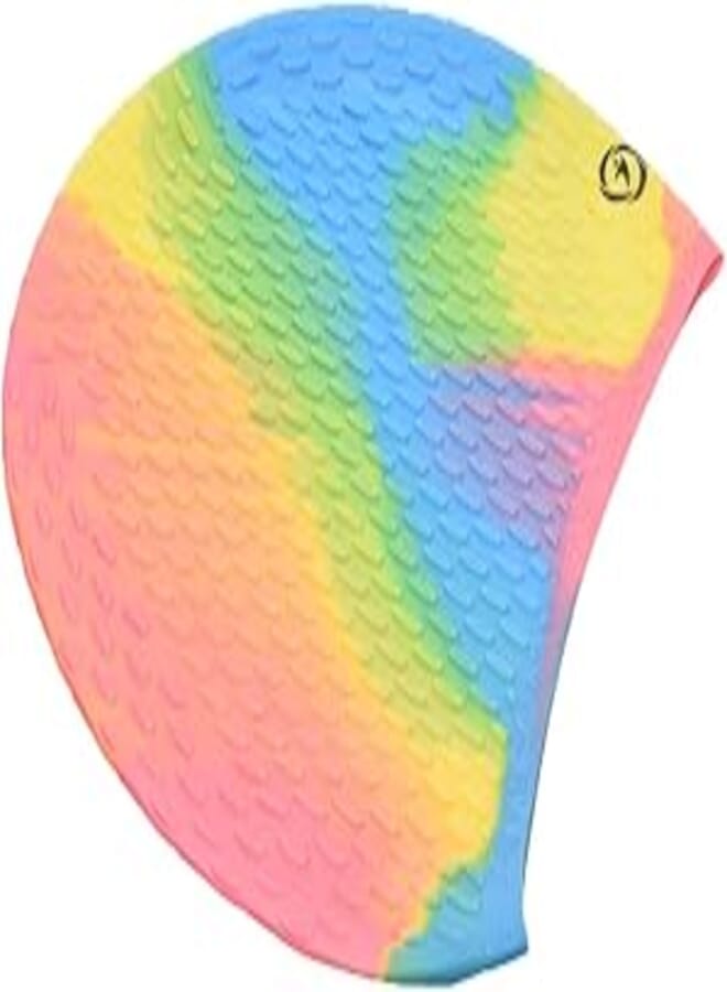 SPORT Girls Silicone Swimming Cap Multi-Color