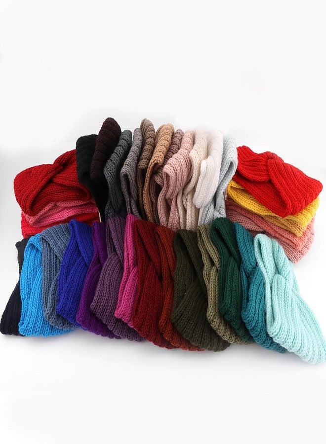 AOPRIE Bulk Winter Headbands for Women Girls Ear Warmers for Women Ear Covers for Cold Weather Knit Wide Thick headbands Colorful, 36 Pack - Image 2