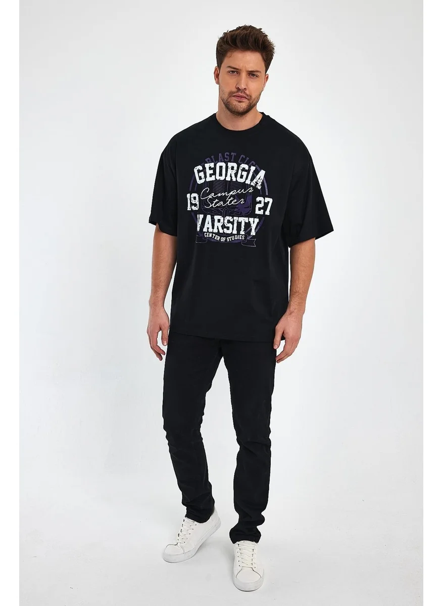 الكسندرجاردي Printed Oversize T-Shirt (E23-0046 01)