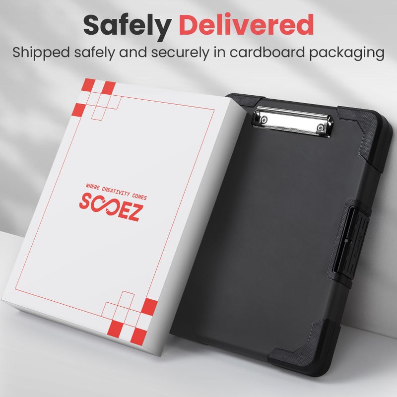 Sooez Toughest Clipboard with Storage, Internal Pen Pouch Included, Letter/ A4 Size, Shockproof Heavy Duty Plastic Clip Boards 8.5x11â€, High Capacity Clipboards Box Case for Contractor Trucker Driver - Image 4