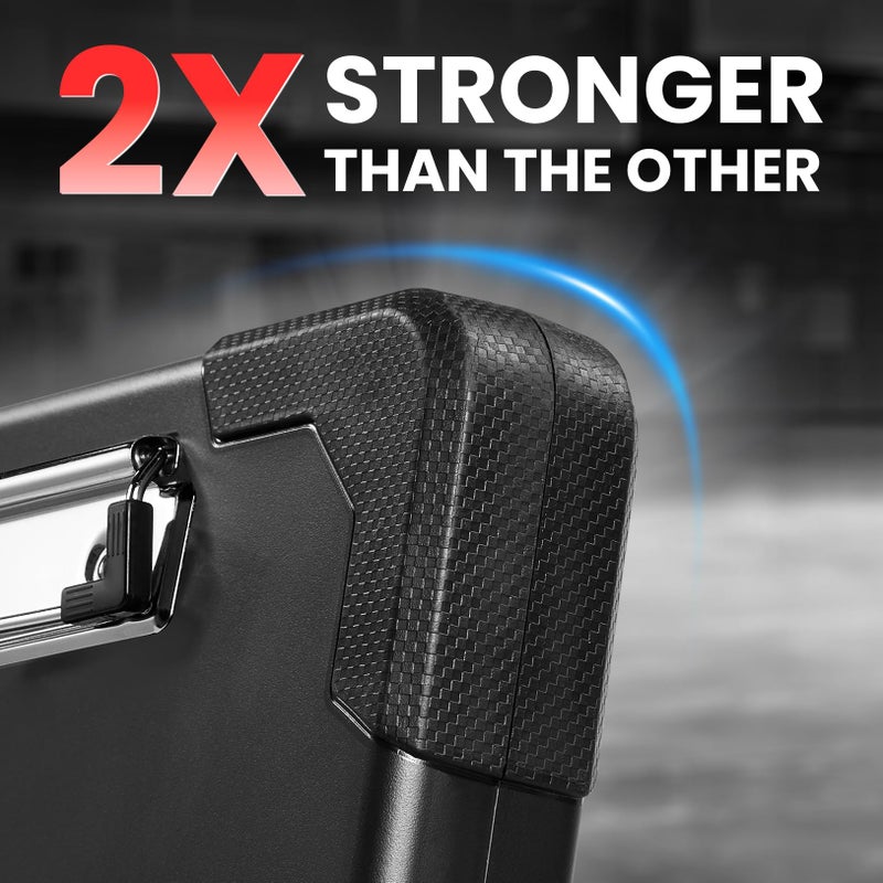 Sooez Toughest Clipboard with Storage, Internal Pen Pouch Included, Letter/ A4 Size, Shockproof Heavy Duty Plastic Clip Boards 8.5x11â€, High Capacity Clipboards Box Case for Contractor Trucker Driver - Image 2