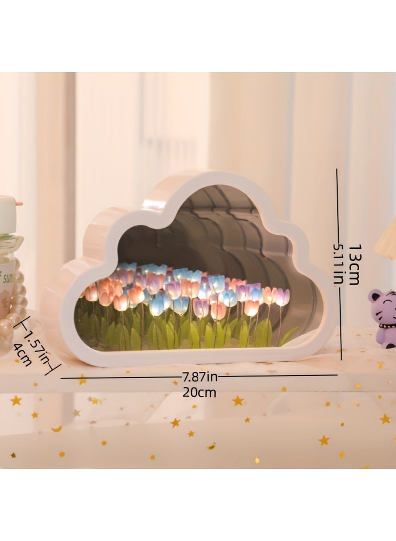 DIY rose cloud night light, a sea of flowers, romantic floral design, perfect for Valentine's Day gifts/desktop decor/home decoration/bedroom decoration/creating a romantic atmosphere/birthday gifts/Halloween/Christmas/New Year gifts, a romantic fairy light! (Semi-finished, DIY handmade gift) - Image 3