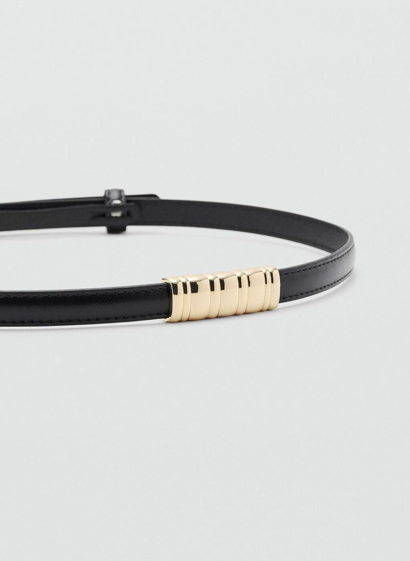 MANGO Thin belt with metal detail - Image 3