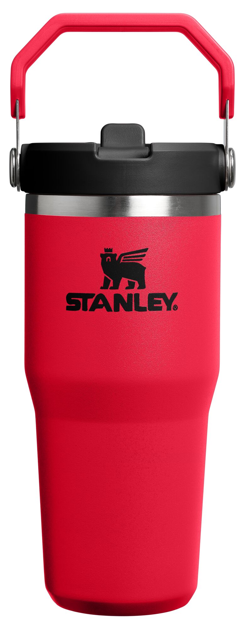 Stanley 410ml / 14oz - 18/8 Stainless Steel - IceFlow Flip Straw Tumbler - Chili Black - Image 1