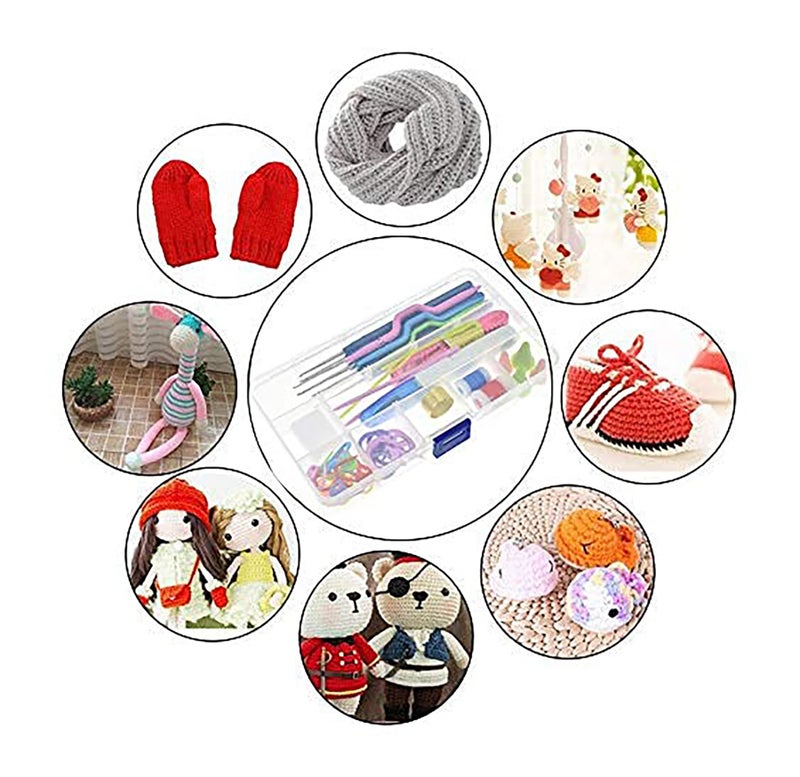 BestUBuy Knitting Crochet Hook Needle Set | Ergonomic Sewing Knitting Needle Kit | 16Pcs Soft Grip Handles Hooks 06Mm-6Mm, 1 Tape Measure, 3 Tapestry for Hand Knitted (Multicolor) - Image 2