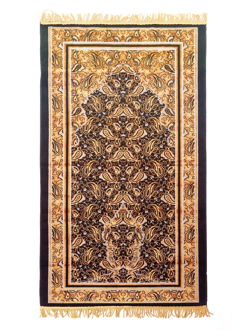 Vitacelli Prayer Mat 614GSM  Anti-Slip Velvet Top Islamic Prayer Mat New Design Thick Padded Sajadah Prayer Rug for Men Women Eid Gift Ramadan ( 140cm X 72cm) - Image 1