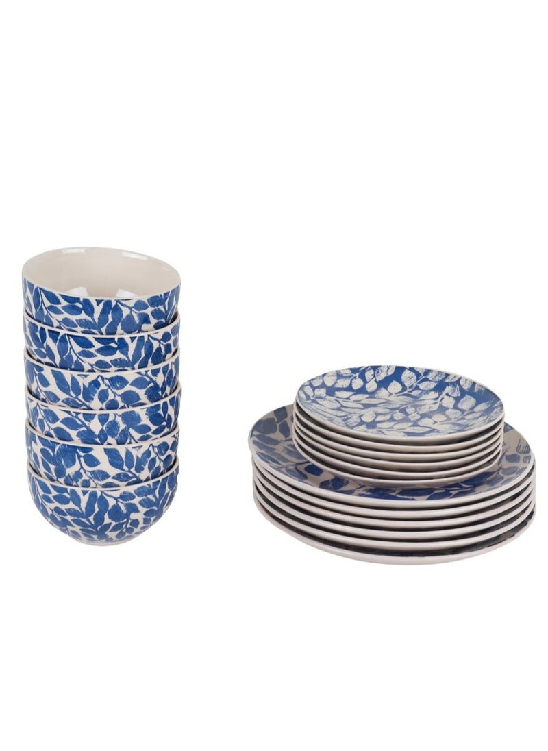 HOMEVEO - A stylish dining set that will add an aesthetic touch to your table, consisting of 18 pieces, enough for 6 people - Image 1