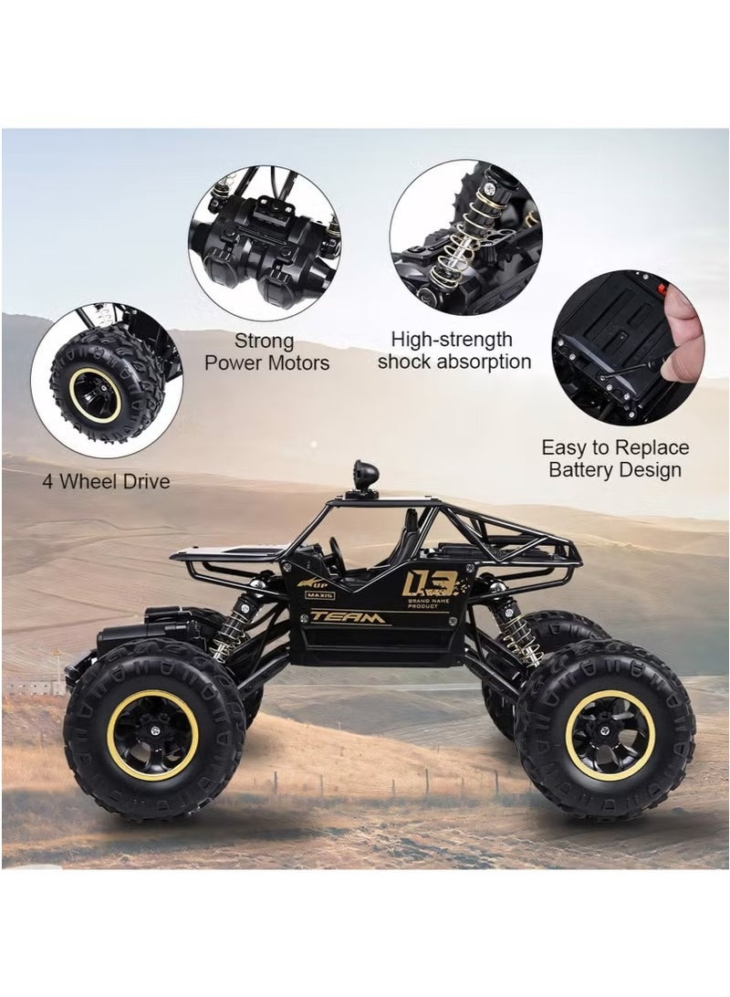 High-Speed Off-Road Bigfoot Climbing Remote Control Toy Car, 4 Wheel 1:16 Scale Crawler Remote Control Car, Metal Alloy Rock Crawler Toy Car, For Ages 8+ Years - Image 3