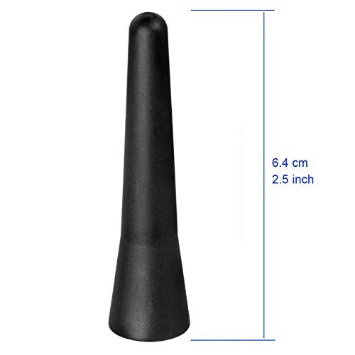 Bingfu Car Radio Short Rubber Antenna Mast [ONLY for Roof-Mounted] [2.5 inch] Vehicle FM AM Stereo Universal Roof-Mounted Antennas - NOT a Replacement for Shark Fin Antenna - Image 4
