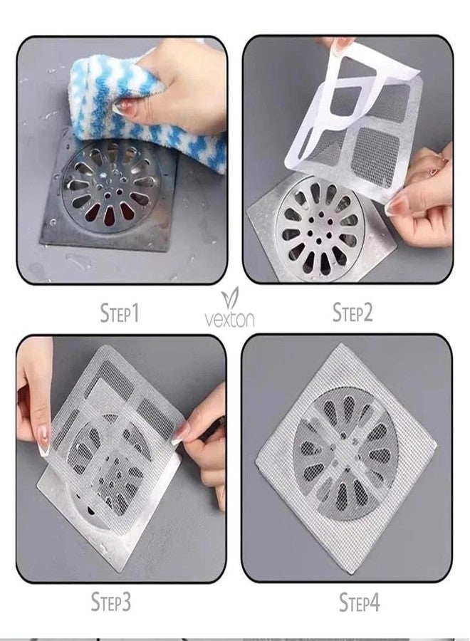 Vexton 20PCS Disposable Sticky Shower Hair Catcher for Bathroom & Kitchen Drain Sink Cover - Image 4