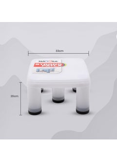 NAYASA Nayasa Strong Plastic Stool for Home | Anti Skid, Light Weight & Durable | Plastic Stool for Sitting | Sturdy & Portable Stool for Home | White (517)  - Image 3