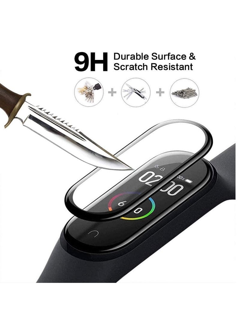 Excefore فيلم واقي، متوافق مع Xiaomi Mi Smart Band 6، غطاء كامل/خالي من الفقاعات/حساس للمس/مضاد للخدش/غير زجاجي (4 قطع) - Image 3