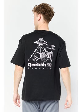 Reebok Men Sportswear Fit Short Sleeves Outdoor T-Shirt, Black  - Image 3
