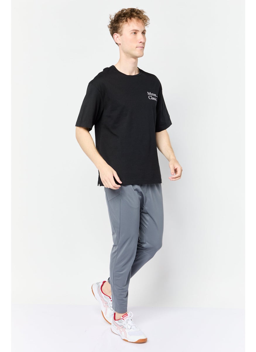 Reebok Men Sportswear Fit Short Sleeves Outdoor T-Shirt, Black  - Image 4