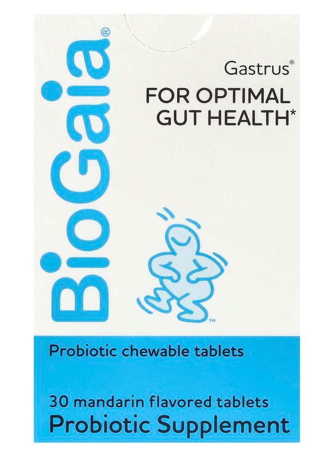 BioGaia غاستروس لصحة الأمعاء المثلى - 30 قرص بنكهة المندرين