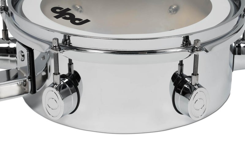 Pacific Drums by DW Mini Timbale, Chrome Plated Steel, 4X10 - Image 3