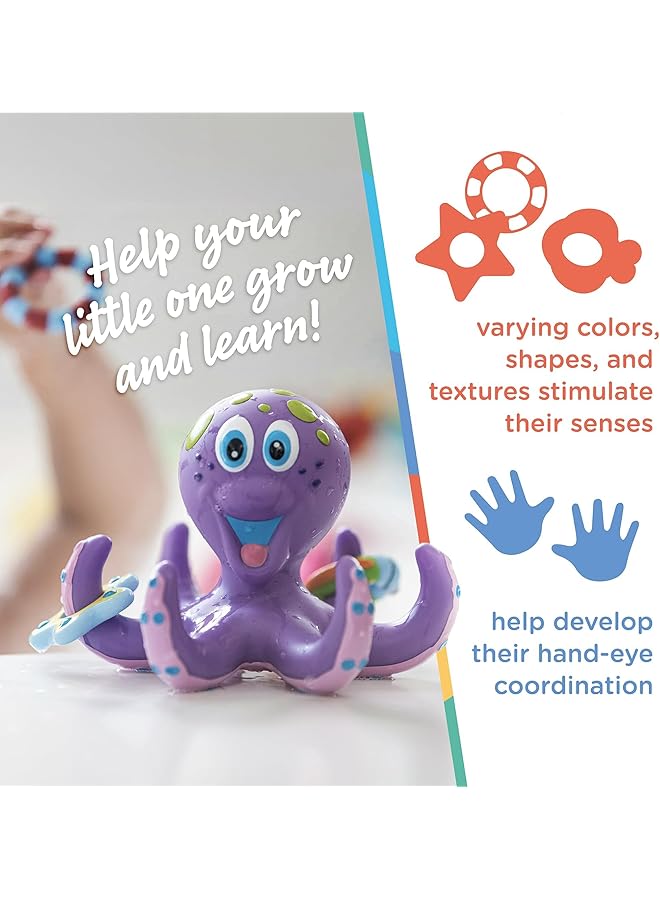 Excefore Baby Bath Toys Octopus Bathtub Toys For Toddlers 1 3 Years Old Floating Pool Games Water Toys For Swimming Ideal Birthday Gifts For Boys And Girls - Image 3