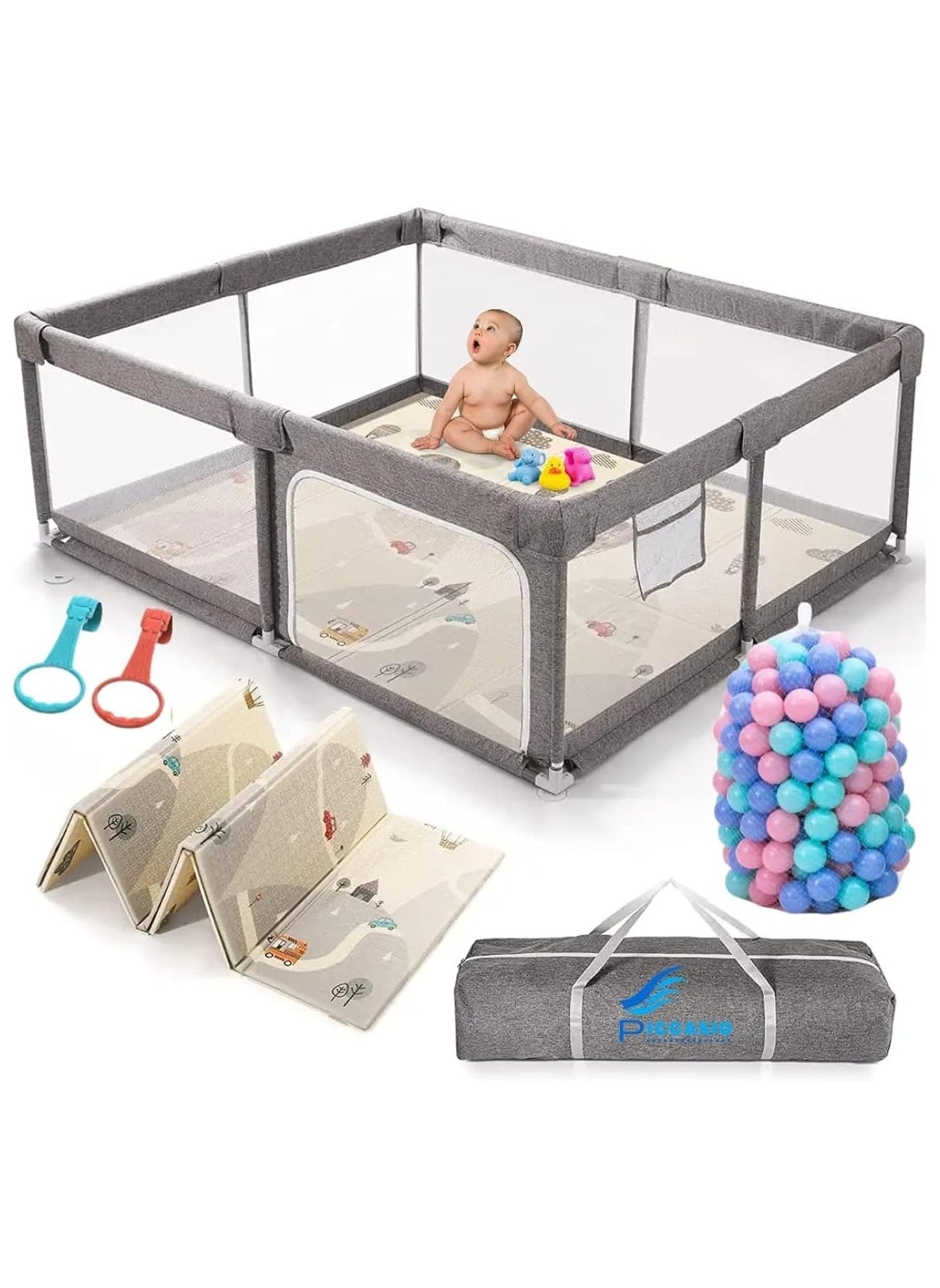 Piccasio PICCASIO™ Baby Playpen Large 180*150*68cm, Playpen Fence For ...