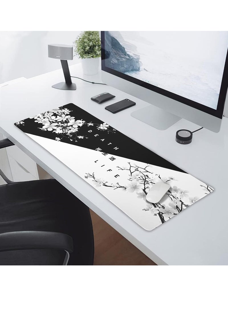 (High Quality) Japanese Black and White Gaming Mouse Pad Mat XL Size Anti Slip Base - Speed Edition | 80 X 30 cm - Image 4