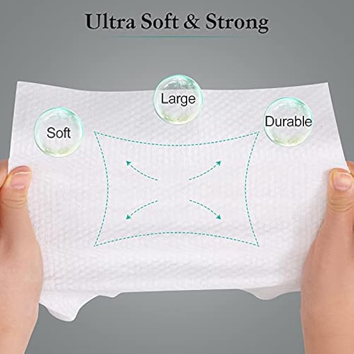 optxpnd Disposable Face Cloths for Washing Disposable Towels Facial Towelettes Facial Cleansing Cloths (2 Pack) - Image 3