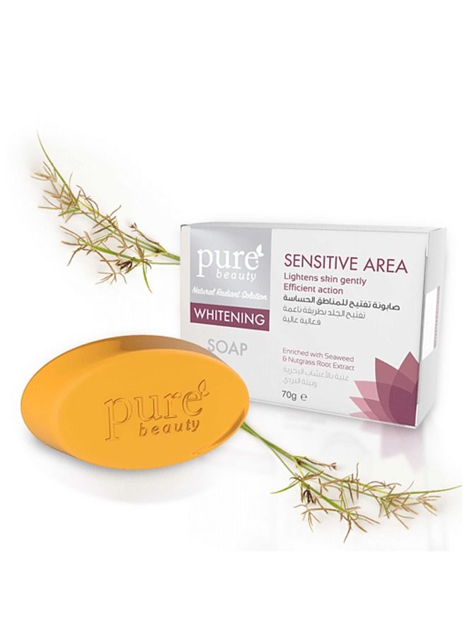 بيور بيوتي صابونة تفتيح للمناطق الحساسة 70 غرام