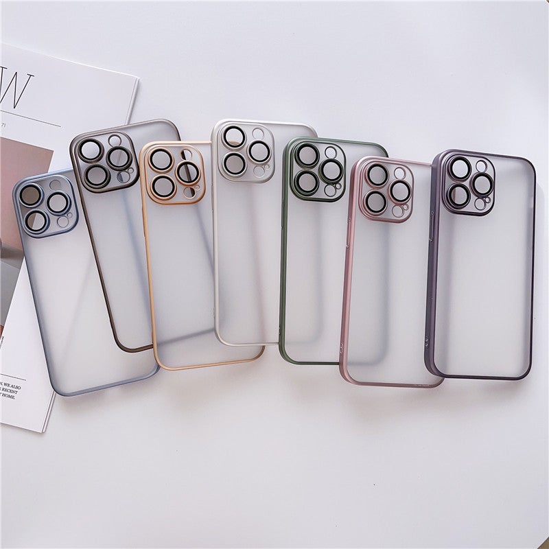 Suitable for Apple 15 Frosted Mobile Phone Case Electroplating Ultra-Thin Iphone14Promax Anti-Fall Hard Shell 13 Protective Cover Factory - Image 4