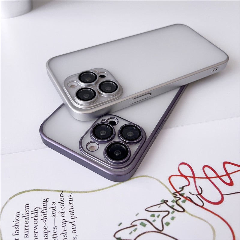 Suitable for Apple 15 Frosted Mobile Phone Case Electroplating Ultra-Thin Iphone14Promax Anti-Fall Hard Shell 13 Protective Cover Factory - Image 5