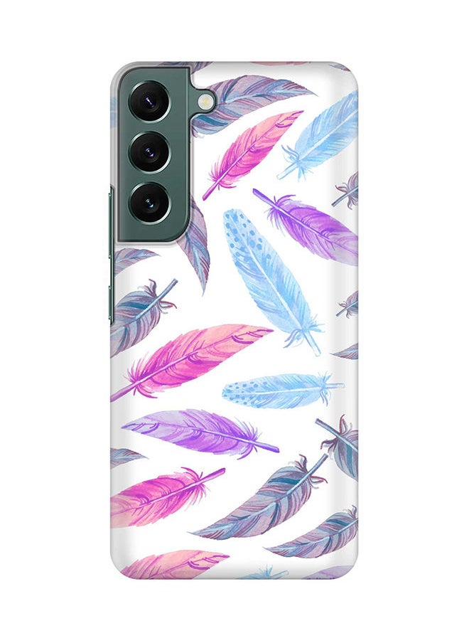 Stylizedd - Case for Samsung Galaxy S22 5G Slim Snap Classic Series Shield Matte Finish Print - Feather Colors - Image 1