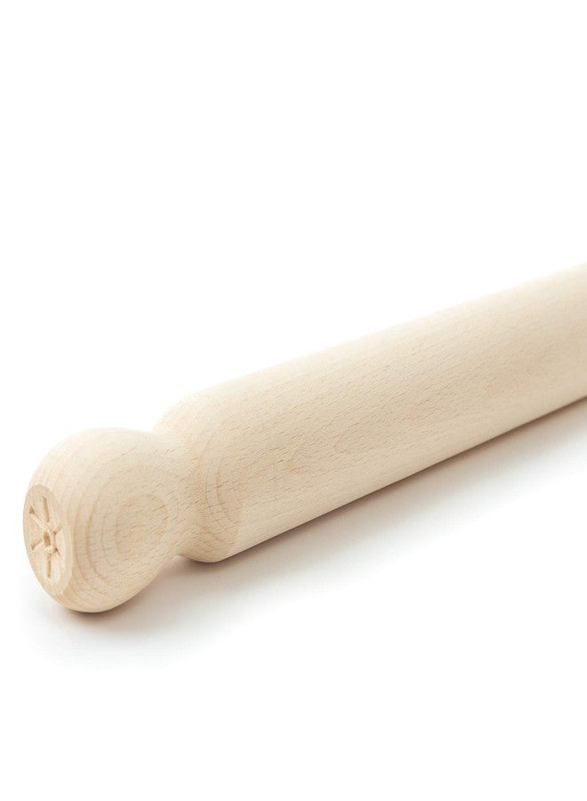 Tuuli Kitchen - French Wooden Rolling Pin, Baking Roller for Rolling Out Pizza, Pasta, Puff and Other Doughs, 40 x 4 cm - Image 2