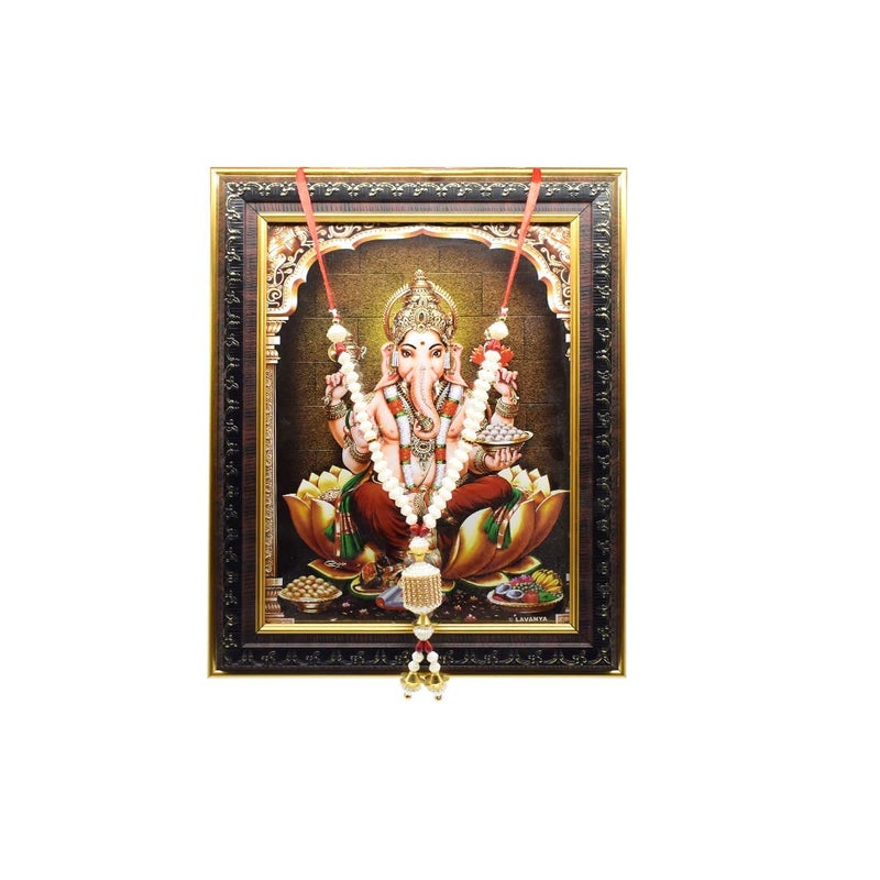 Puja N Pujari Puja N Pujari Artificial Pearl Beads Garland Mala for God Idols and Photo Frames  - Image 2