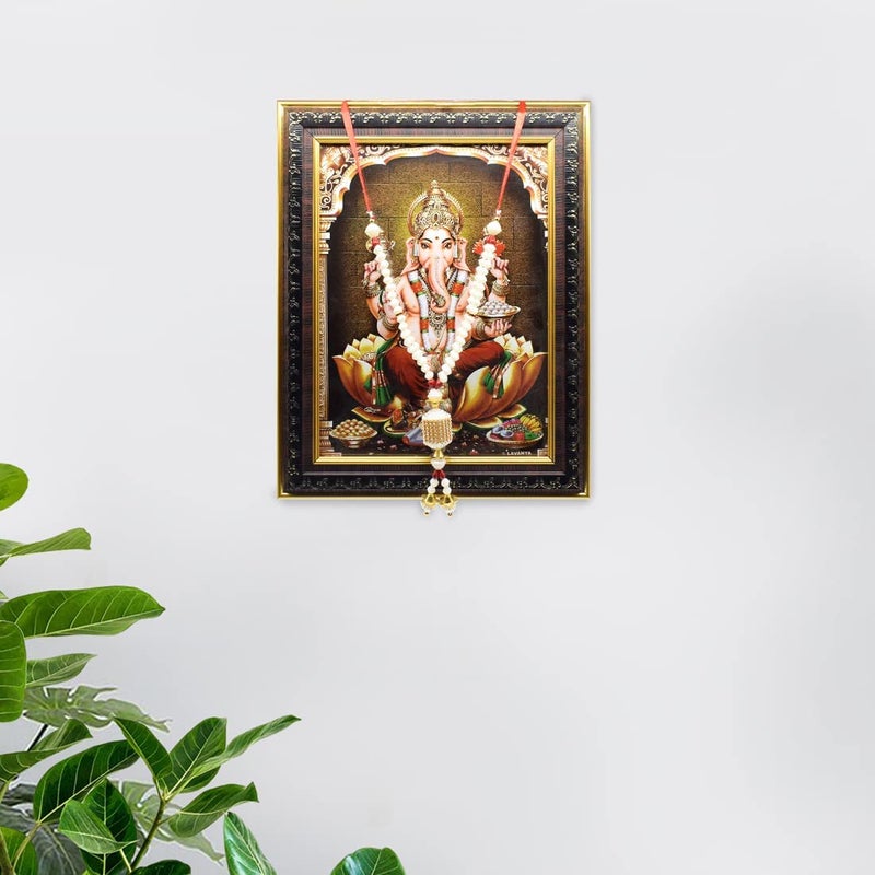 Puja N Pujari Puja N Pujari Artificial Pearl Beads Garland Mala for God Idols and Photo Frames  - Image 1