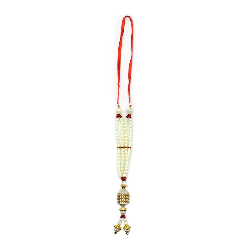 Puja N Pujari Puja N Pujari Artificial Pearl Beads Garland Mala for God Idols and Photo Frames  - Image 3
