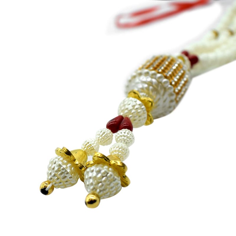 Puja N Pujari Puja N Pujari Artificial Pearl Beads Garland Mala for God Idols and Photo Frames  - Image 4