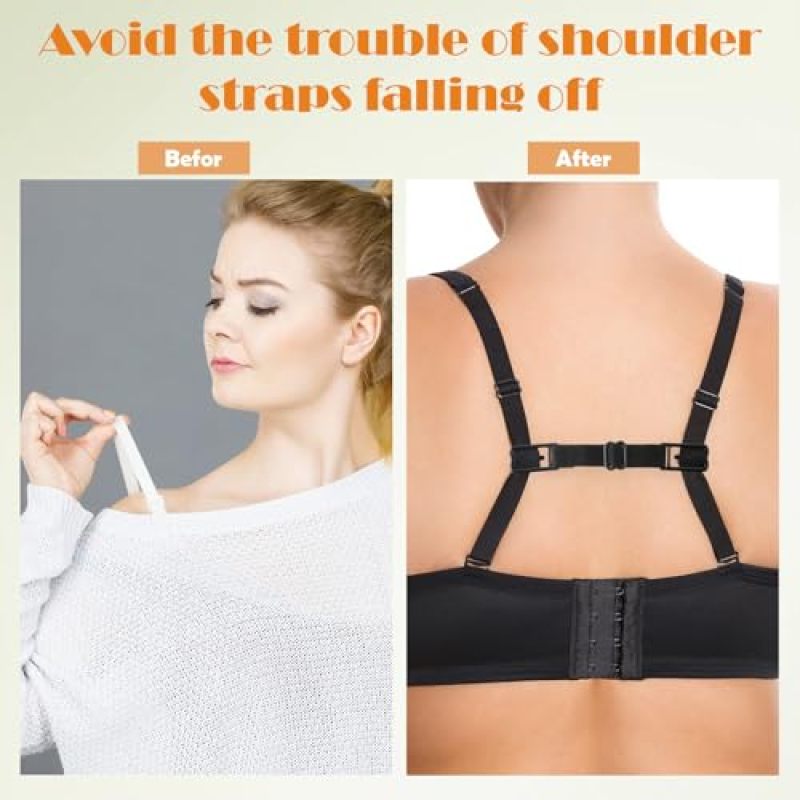 Bra Strap Clips 15 To 22 Cm Adjustable Elastic Straps Anti-Slip Grip - Invisible Seamless Wear Soft Polyester Strap Holder For Women’s Lingerie & Daily Outfits - Image 5